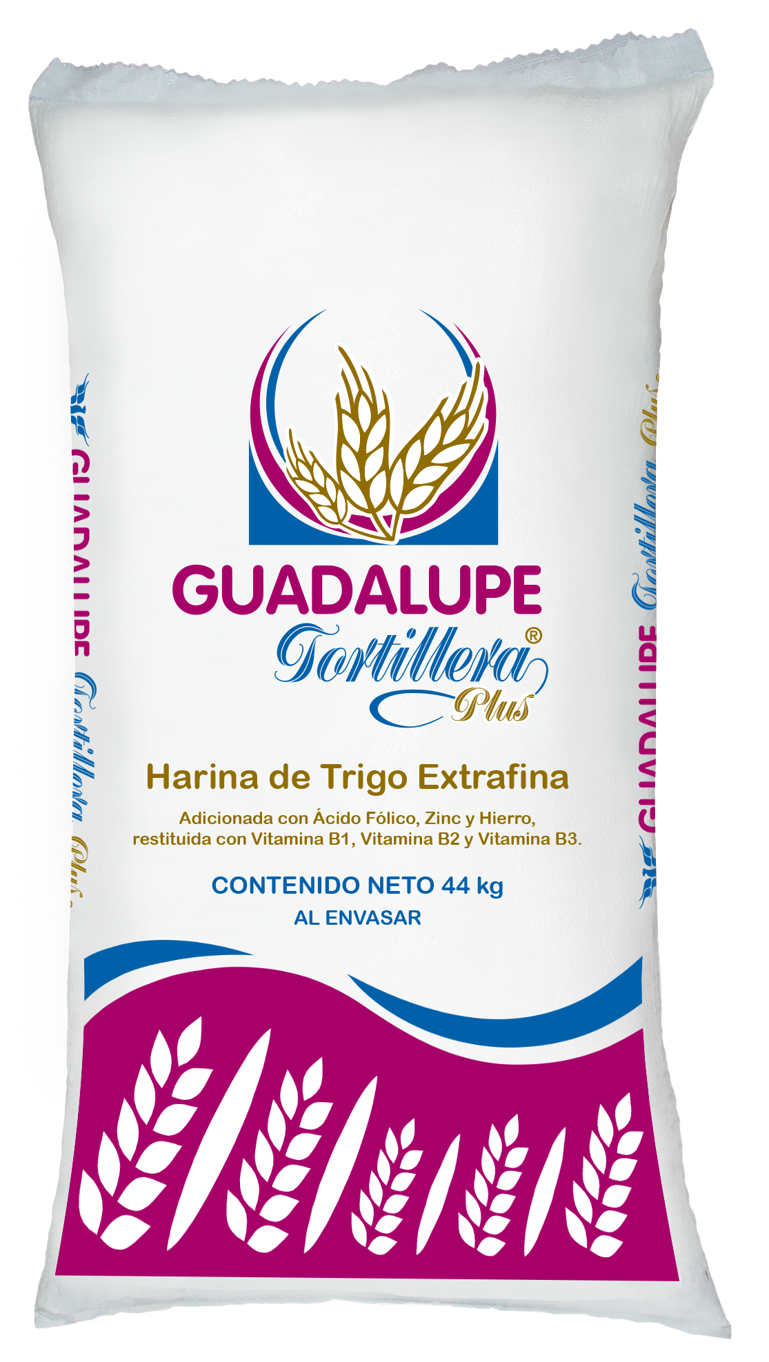 Presentaciones de Harina de Trigo Guadalupe Tortillera Plus